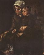 Vincent Van Gogh Peasant Woman with Child on Her Lap(nn04) oil painting picture wholesale